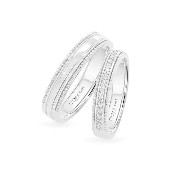 Nhẫn cưới 14K DOJI AWMG011560F2KK1 - AWFG011560F2ML1