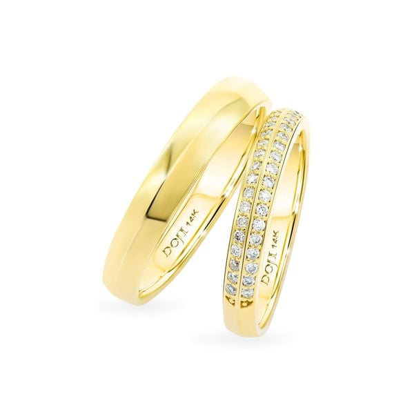 Nhẫn cưới 14K DOJI AWMG011572F1KK1 - AWFG011572F1ML1