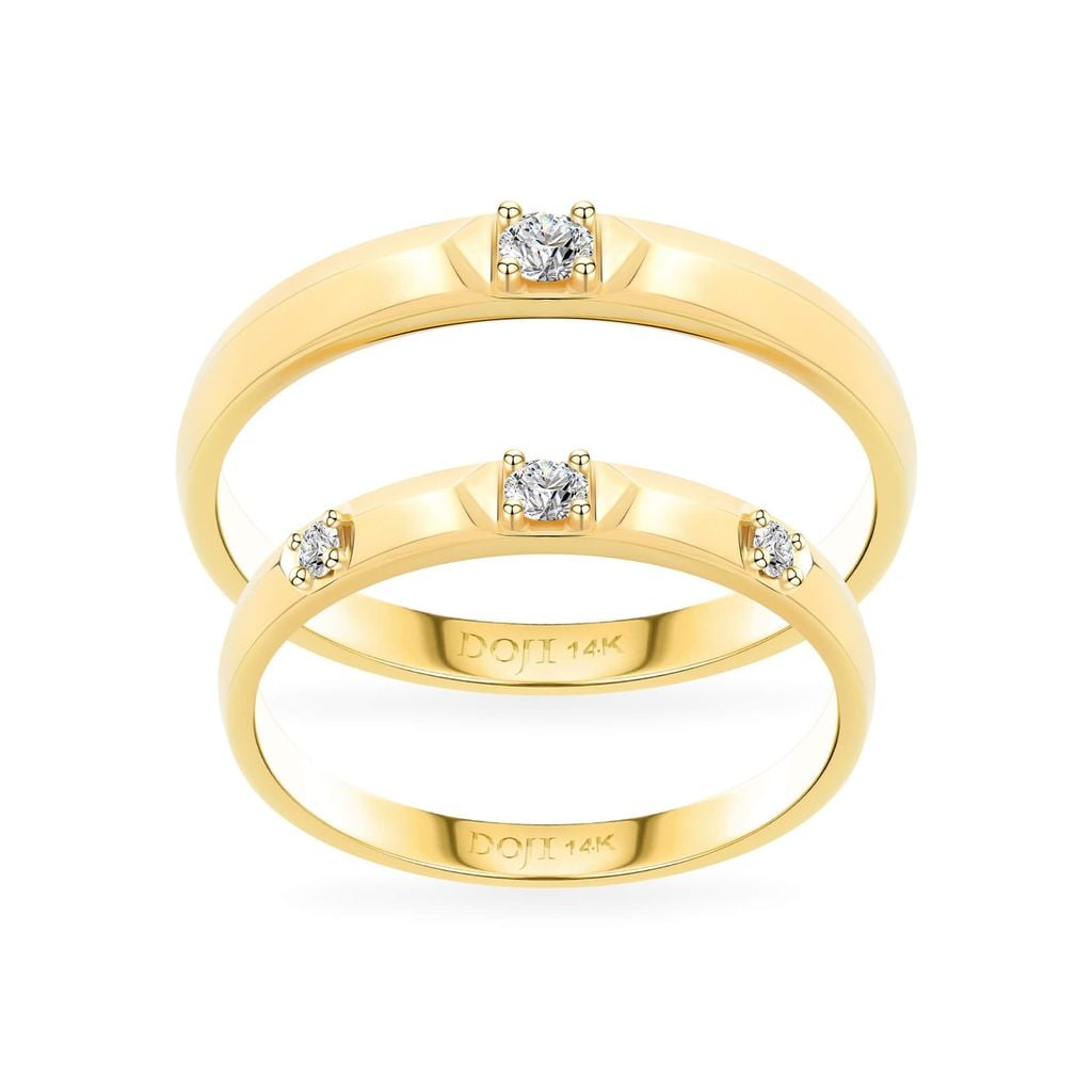 Nhẫn cưới 14K DOJI AWMG011963F1ML1 - AWMG011963F1ML1 
