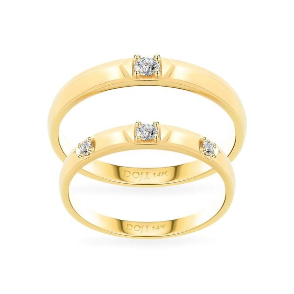 Nhẫn cưới 14K DOJI AWMG011963F1ML1 - AWMG011963F1ML1
