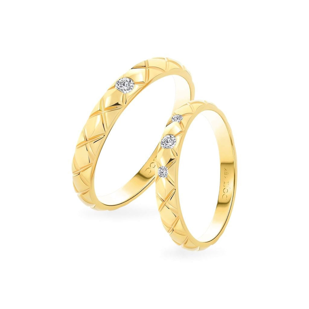 Nhẫn cưới 18K DOJI AWMG011965D1ML1 - AWMG011965D1ML1 