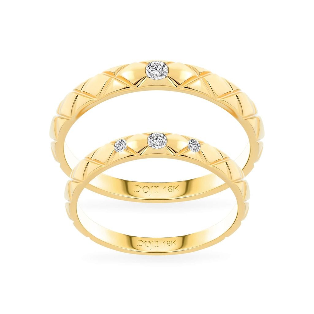 Nhẫn cưới 18K DOJI AWMG011965D1ML1 - AWMG011965D1ML1 