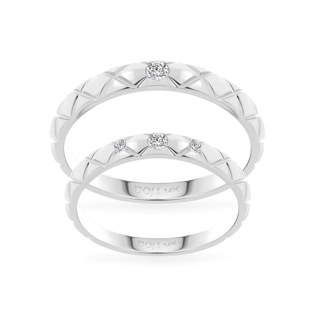 Nhẫn cưới 14K DOJI AWMG011965F2ML1 - AWMG011965F2ML1 