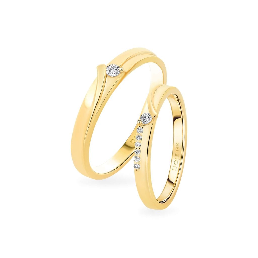 Nhẫn cưới 14K DOJI AWMG011966F1ML1 - AWMG011966F1ML1 