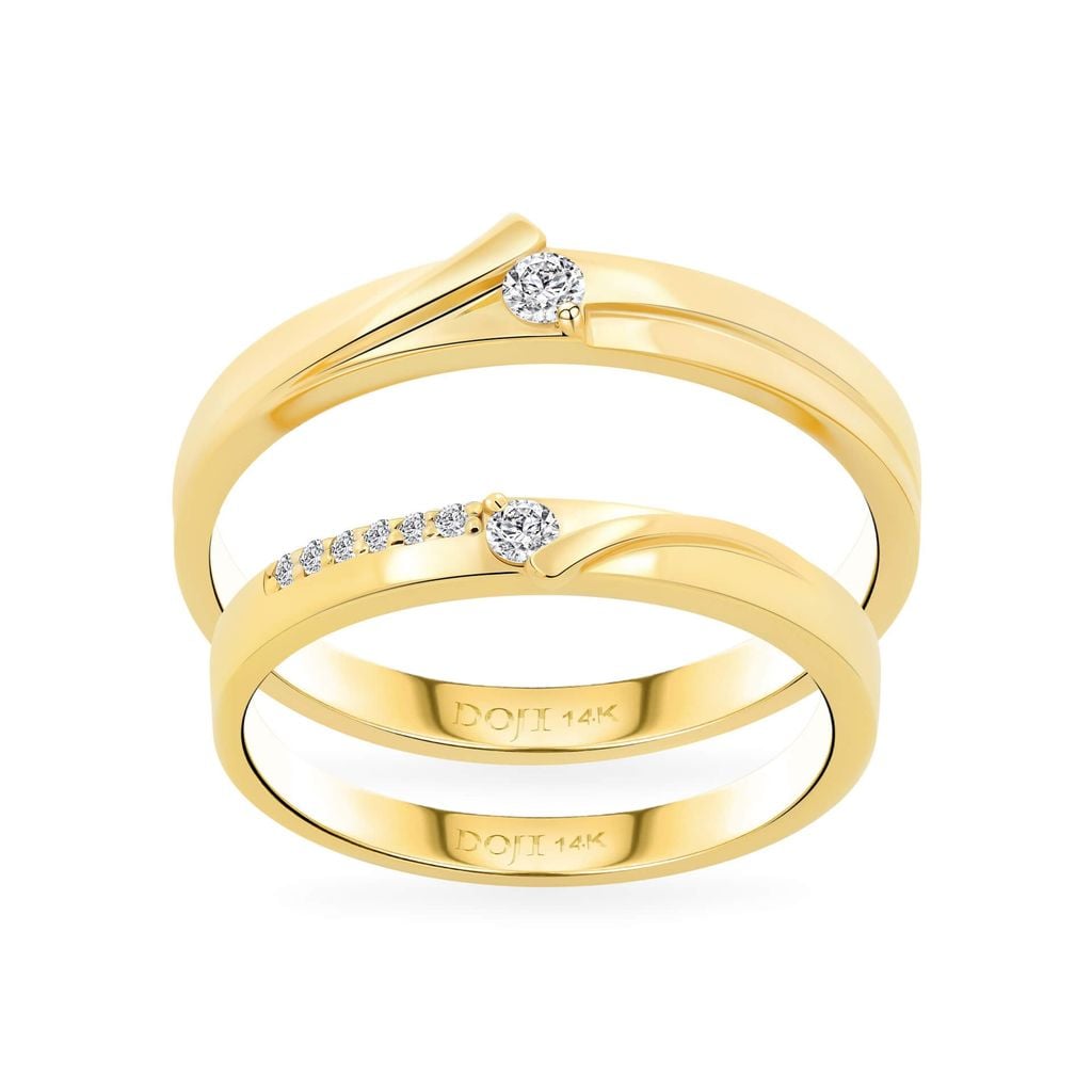 Nhẫn cưới 14K DOJI AWMG011966F1ML1 - AWMG011966F1ML1 