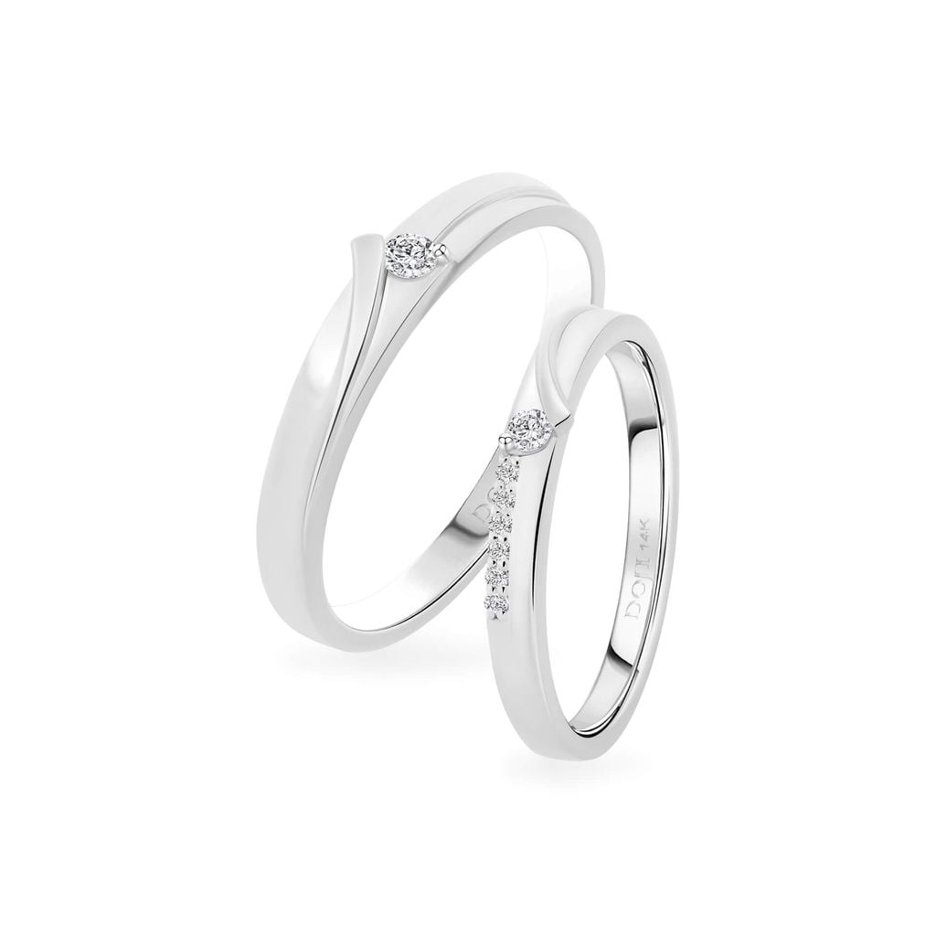 Nhẫn cưới 14K DOJI AWMG011966F2ML1 - AWMG011966F2ML1 