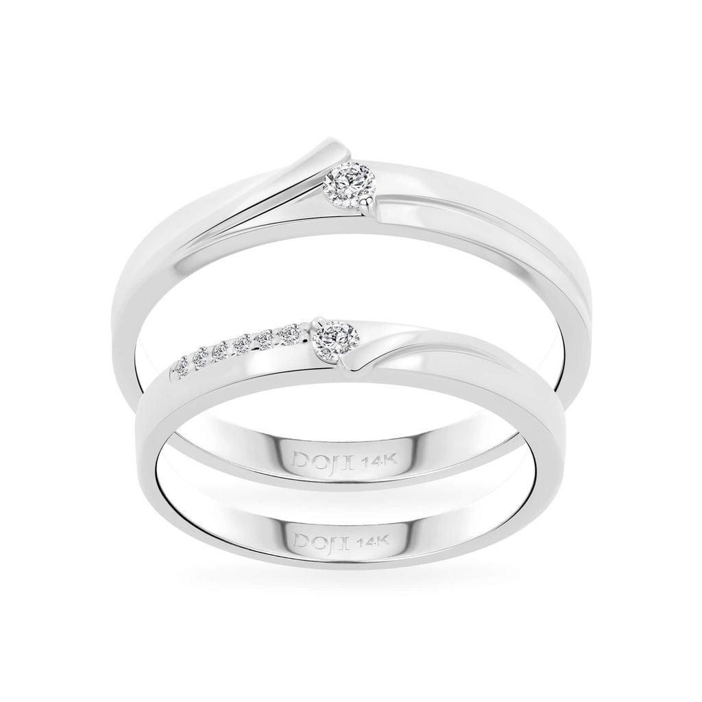Nhẫn cưới 14K DOJI AWMG011966F2ML1 - AWMG011966F2ML1 