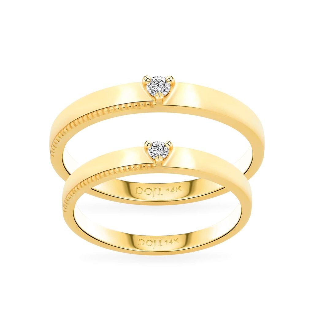 Nhẫn cưới 14K DOJI AWMG011968F1ML1 - AWMG011968F1ML1 