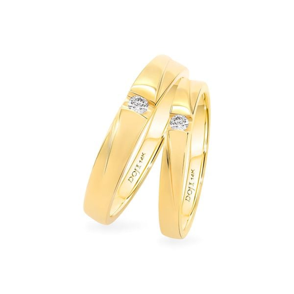 Nhẫn cưới 14K DOJI AWMG111489F1ML1 - AWFG111489F1ML1