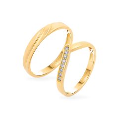Nhẫn cưới 14K DOJI AWMG111934F1KK1 - AWFG111934F1ML1