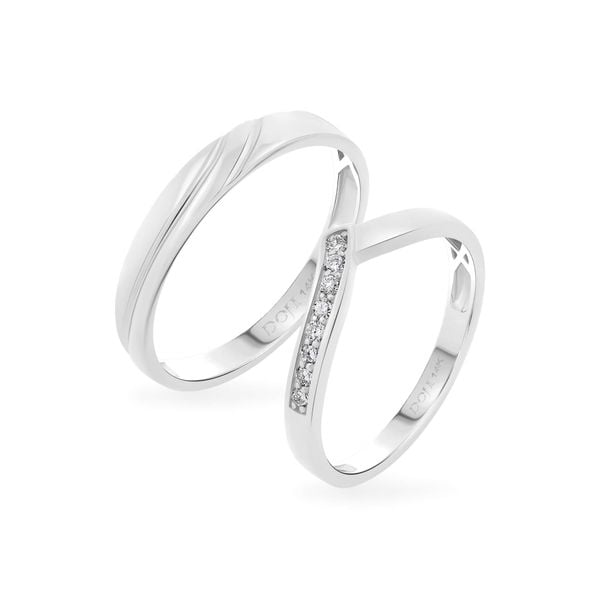 Nhẫn cưới 14K DOJI AWMG111934F2KK1 - AWFG111934F2ML1