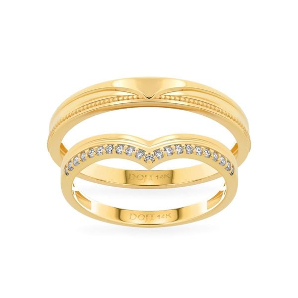 Nhẫn cưới 14K DOJI AWMG111935F1KK1 - AWFG111935F1ML1