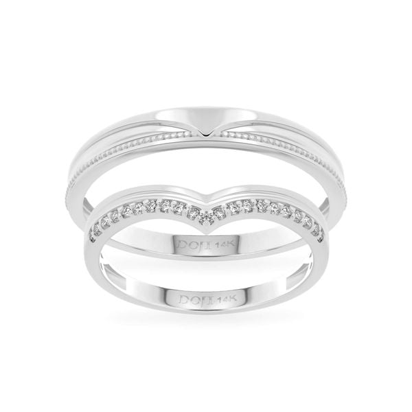 Nhẫn cưới 14K DOJI AWMG111935F2KK1 - AWFG111935F2ML1