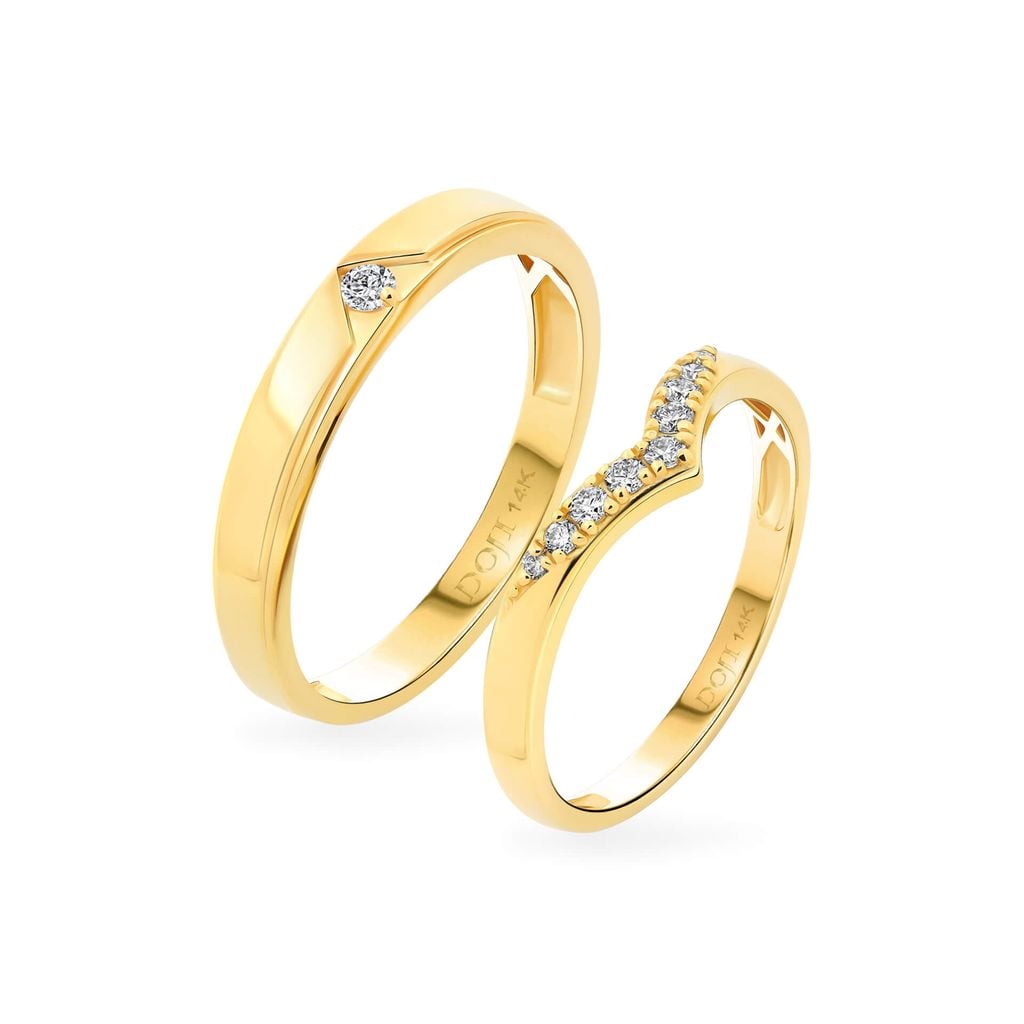 Nhẫn cưới 14K DOJI AWMG111936F1ML1 - AWFG111936F1ML1 