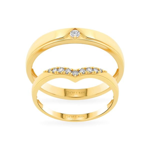 Nhẫn cưới 14K DOJI AWMG111936F1ML1 - AWFG111936F1ML1