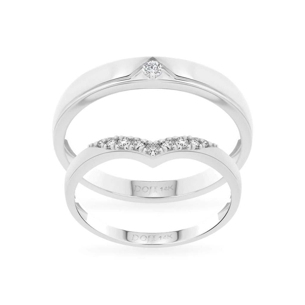 Nhẫn cưới 14K DOJI AWMG111936F2ML1 - AWFG111936F2ML1 