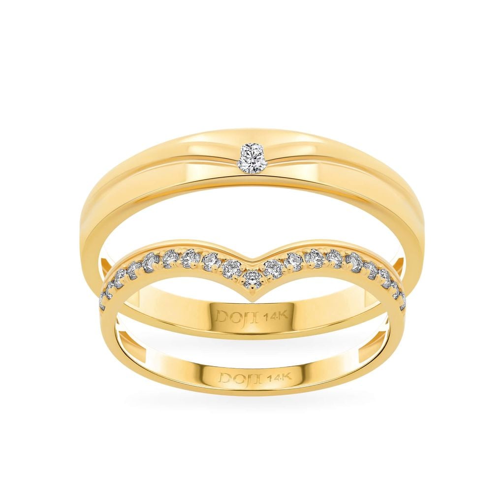 Nhẫn cưới 14K DOJI AWMG111937F1ML1 - AWFG111937F1ML1 