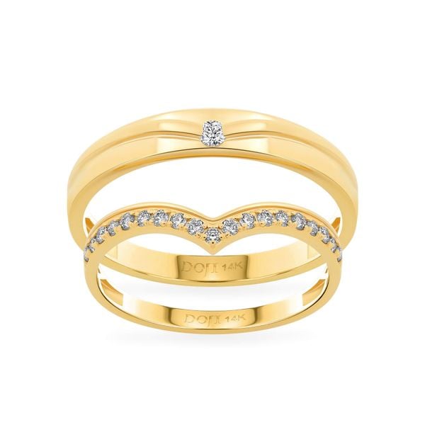 Nhẫn cưới 14K DOJI AWMG111937F1ML1 - AWFG111937F1ML1