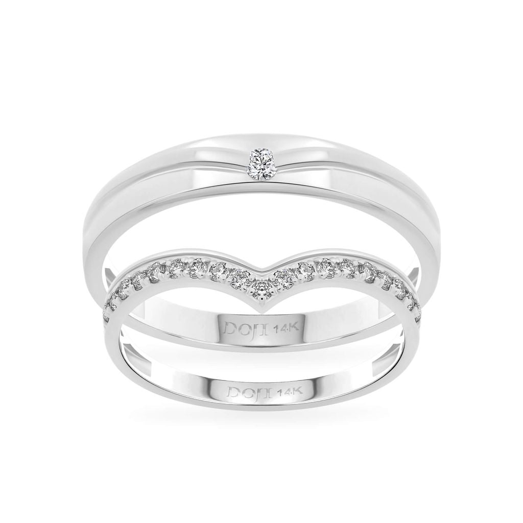 Nhẫn cưới 14K DOJI AWMG111937F2ML1 - AWFG111937F2ML1 