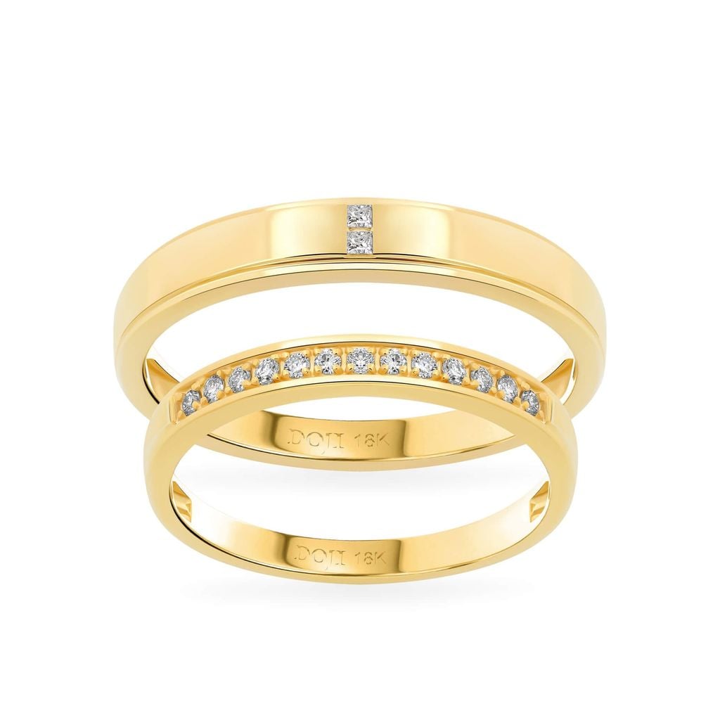 Nhẫn cưới 18K DOJI AWMG111939D1ML1 - AWFG111939D1ML1 