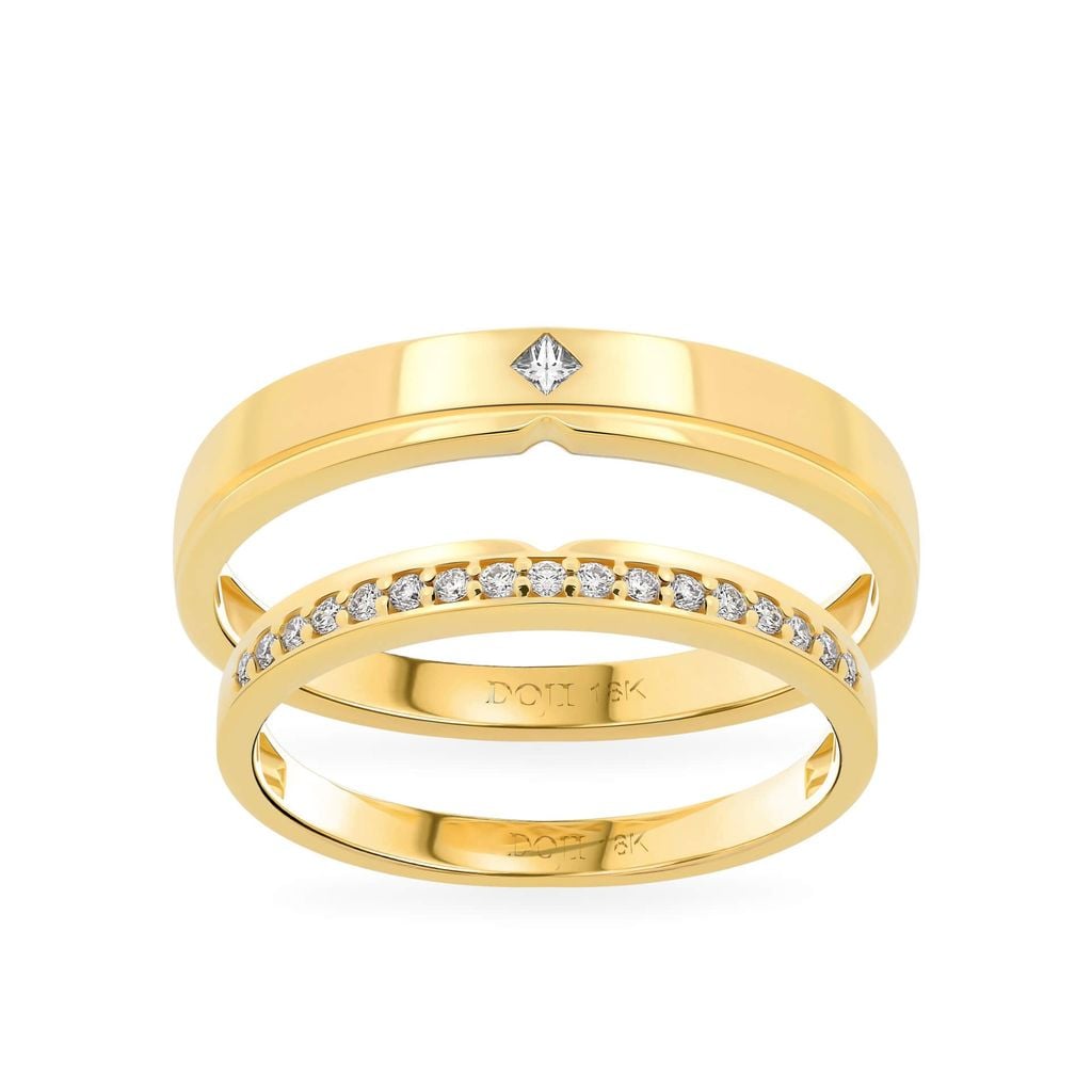 Nhẫn cưới 18K DOJI AWMG111944D1ML1 - AWFG111944D1ML1 