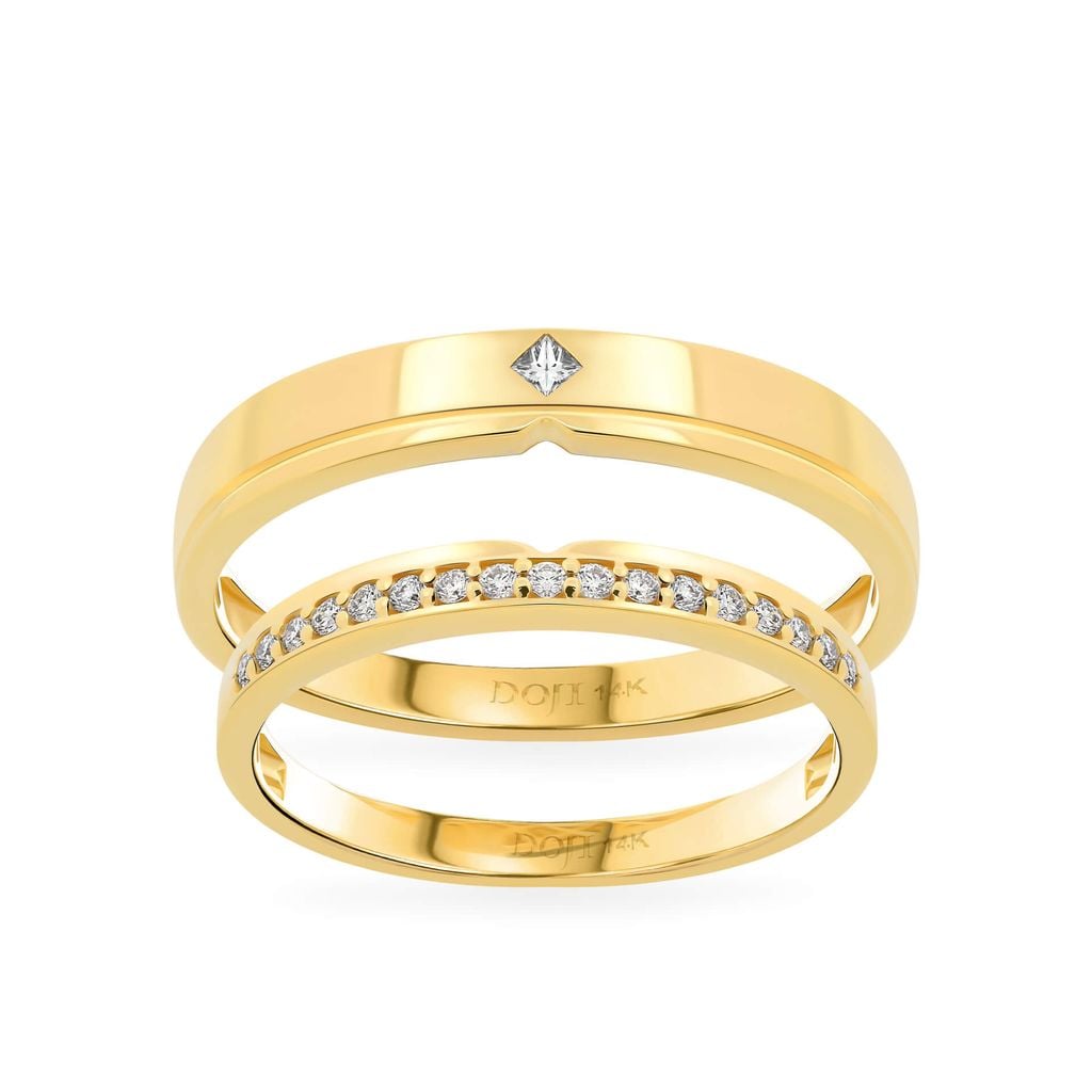 Nhẫn cưới 14K DOJI AWMG111944F1ML1 - AWFG111944F1ML1 