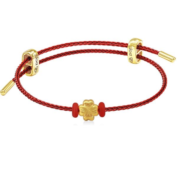 Vòng charm cỏ bốn lá vàng 24K DOJI BCB5003590A1XX1