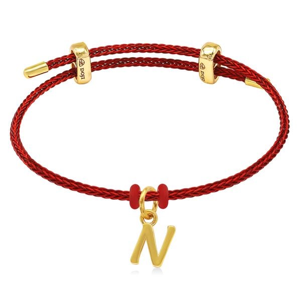 Vòng charm chữ N vàng 24K DOJI BCB5005420A1XX1