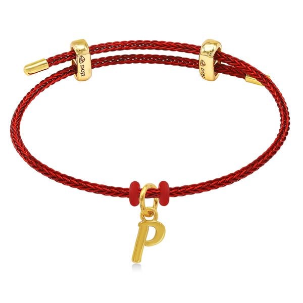 Vòng charm chữ P vàng 24K DOJI BCB5005440A1XX1