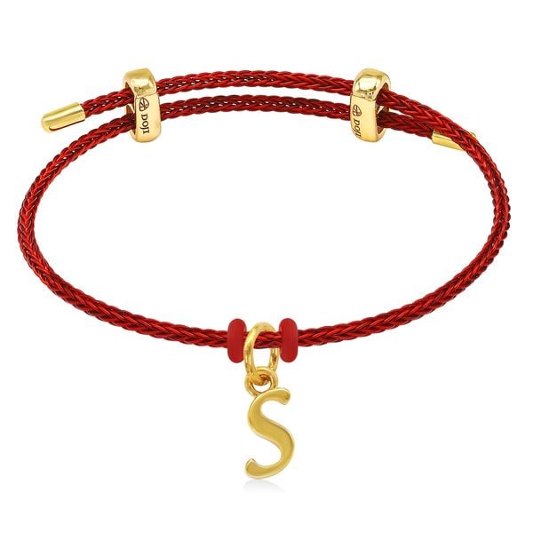 Vòng charm chữ S vàng 24K DOJI BCB5005470A1XX1