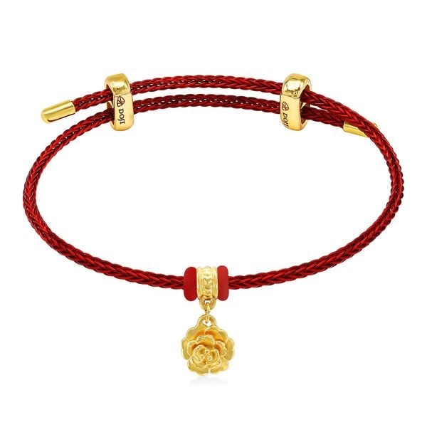 Vòng charm hoa hồng vàng 24K DOJI BCB5006080A1XX1