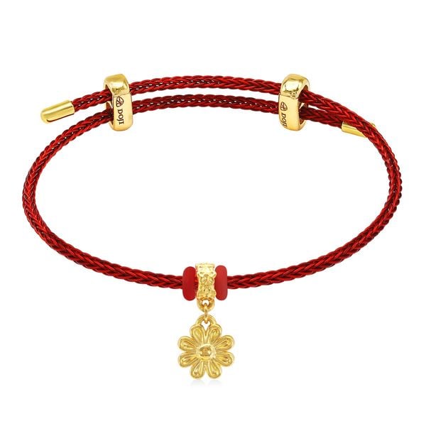 Vòng charm hoa cúc vàng 24K DOJI BCB5006110A1XX1