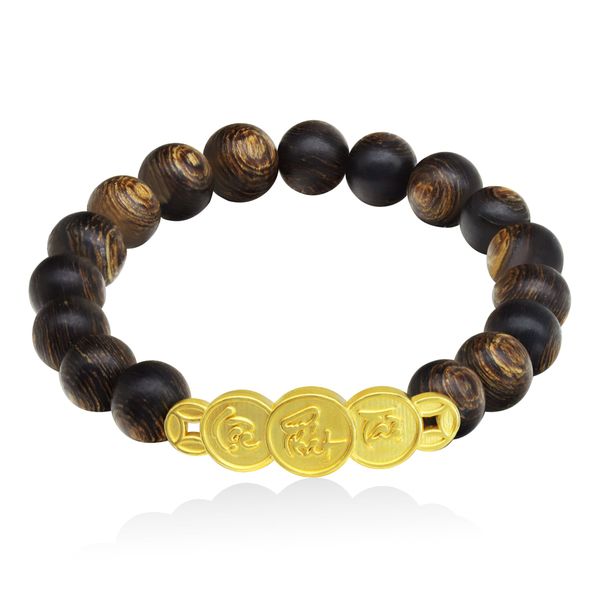 Vòng charm vàng 24K trầm hương DOJI BCB6002950A1AW1