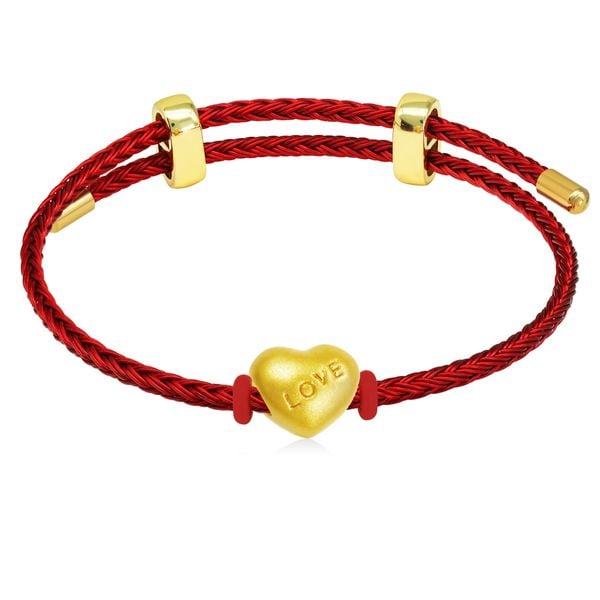 Vòng charm trái tim vàng 24K DOJI BCB5000440A1XX1