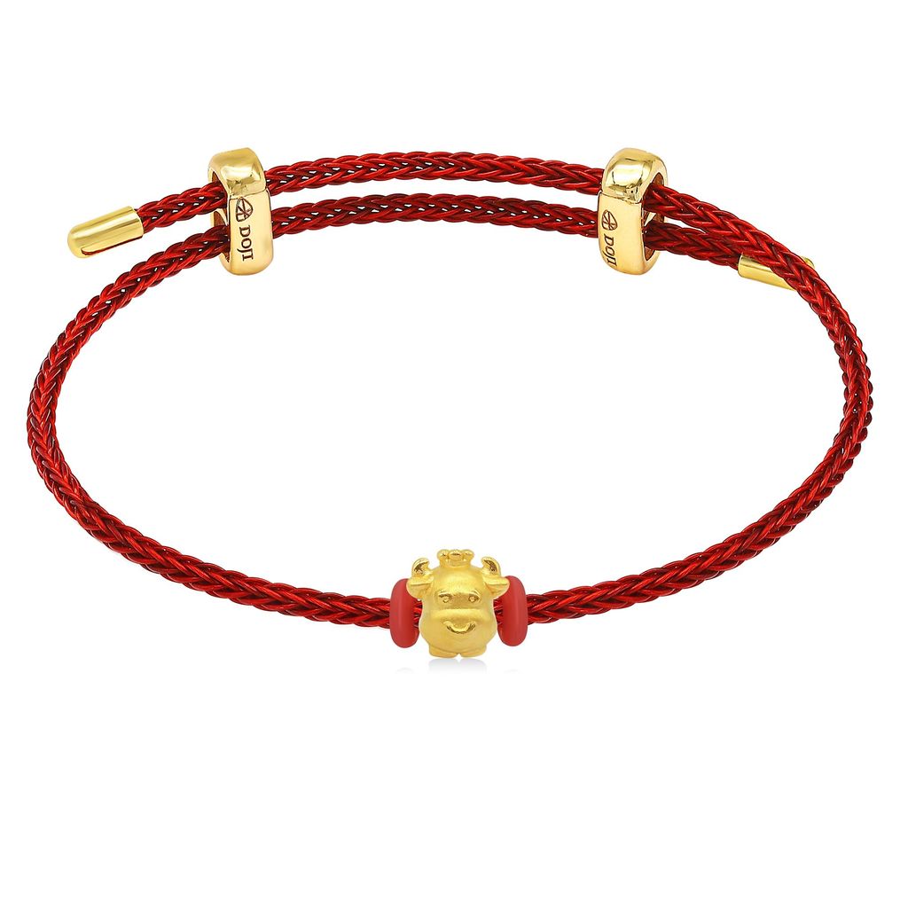 Vòng charm kim sửu vàng 24K DOJI BCB5002210A1XX1 