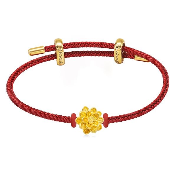 Vòng charm hoa sen vàng 24K DOJI BCB5002820A1XX1