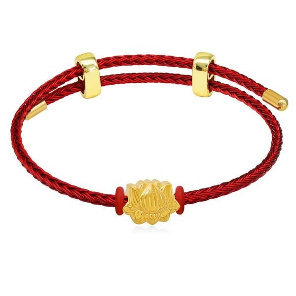 Vòng charm hoa sen vàng 24K DOJI BCB5003000A1XX1