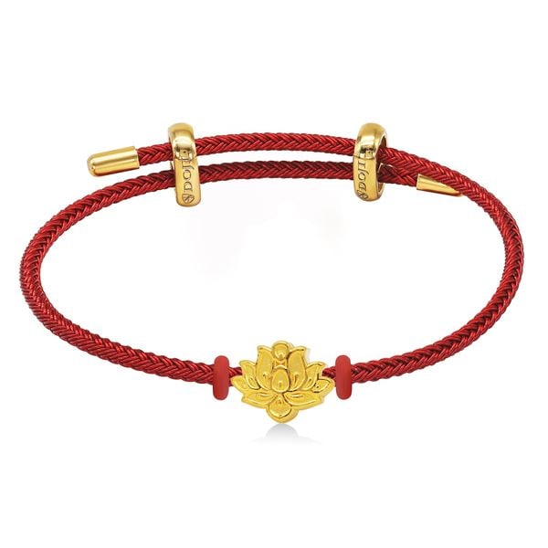 Vòng charm hoa sen vàng 24K DOJI BCB5003490A1XX1
