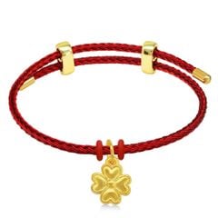 Vòng charm cỏ bốn lá vàng 24K DOJI BCB5005010A1XX1