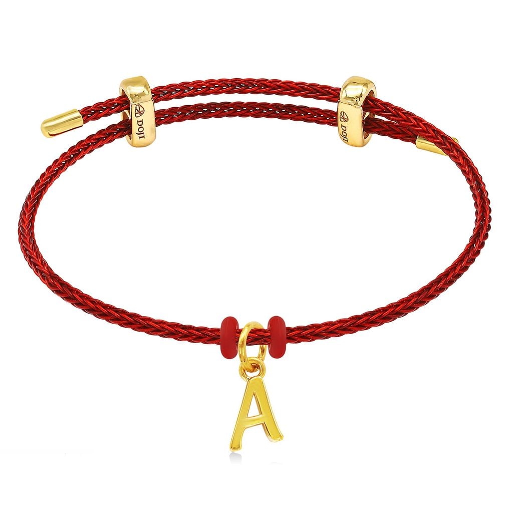 Vòng charm chữ A vàng 24K DOJI BCB5005290A1XX1 