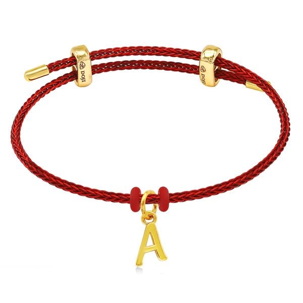 Vòng charm chữ A vàng 24K DOJI BCB5005290A1XX1
