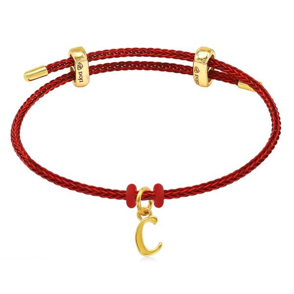Vòng charm chữ C vàng 24K DOJI BCB5005310A1XX1