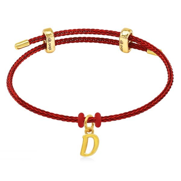 Vòng charm chữ D vàng 24K DOJI BCB5005320A1XX1