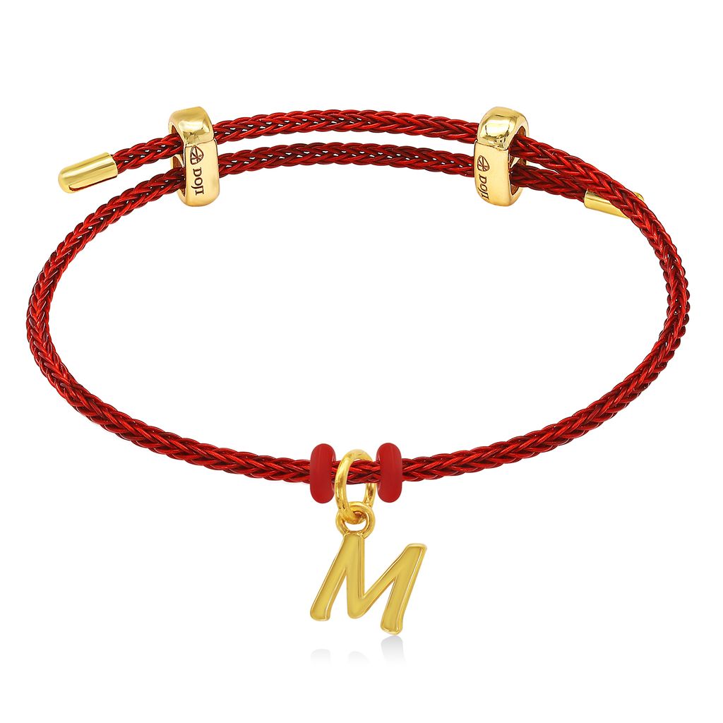 Vòng charm chữ M vàng 24K DOJI BCB5005410A1XX1 