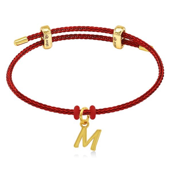 Vòng charm chữ M vàng 24K DOJI BCB5005410A1XX1