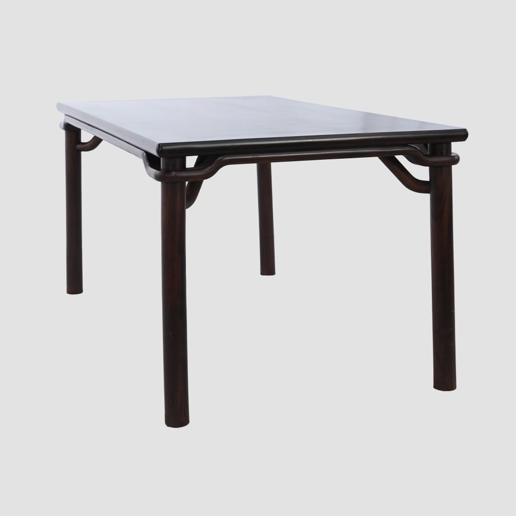 Bộ Bàn Ăn Chân Tròn 6 Ghế - Gỗ Chiêu Liêu - B013