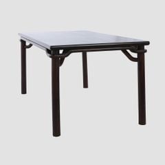 Bộ Bàn Ăn Chân Tròn 6 Ghế - Gỗ Chiêu Liêu - B013