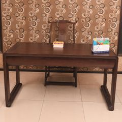 Bàn Học Chân Cuốn - Gỗ Chiêu Liêu - B037