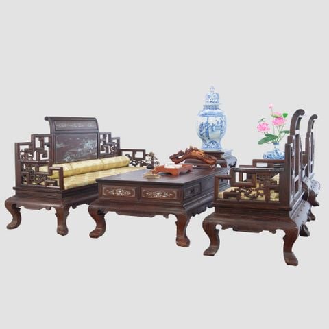 Bộ Salon Sơn Thủy Đặc Biệt - Gỗ Chiêu Liêu - 1232