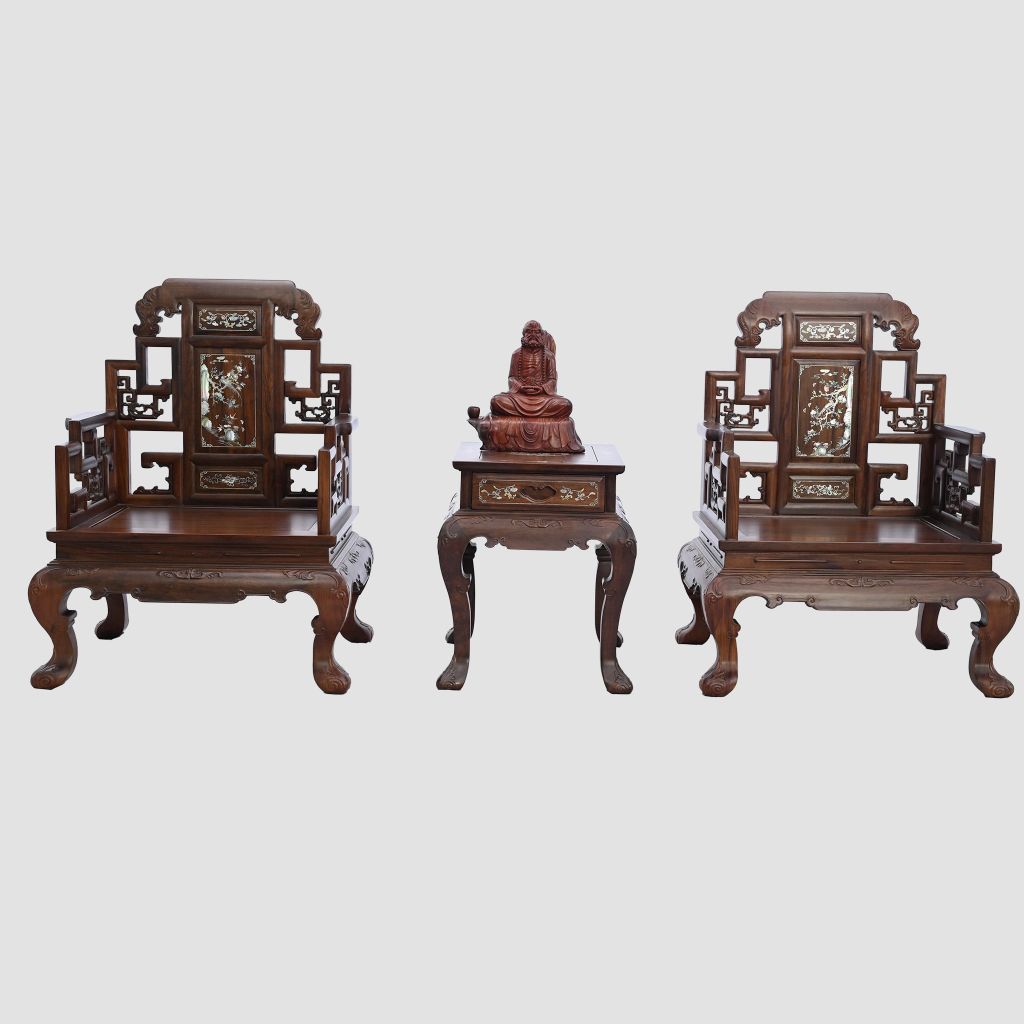 Bộ salon Tứ Quý Chạm - Gỗ Paorosa - 1305
